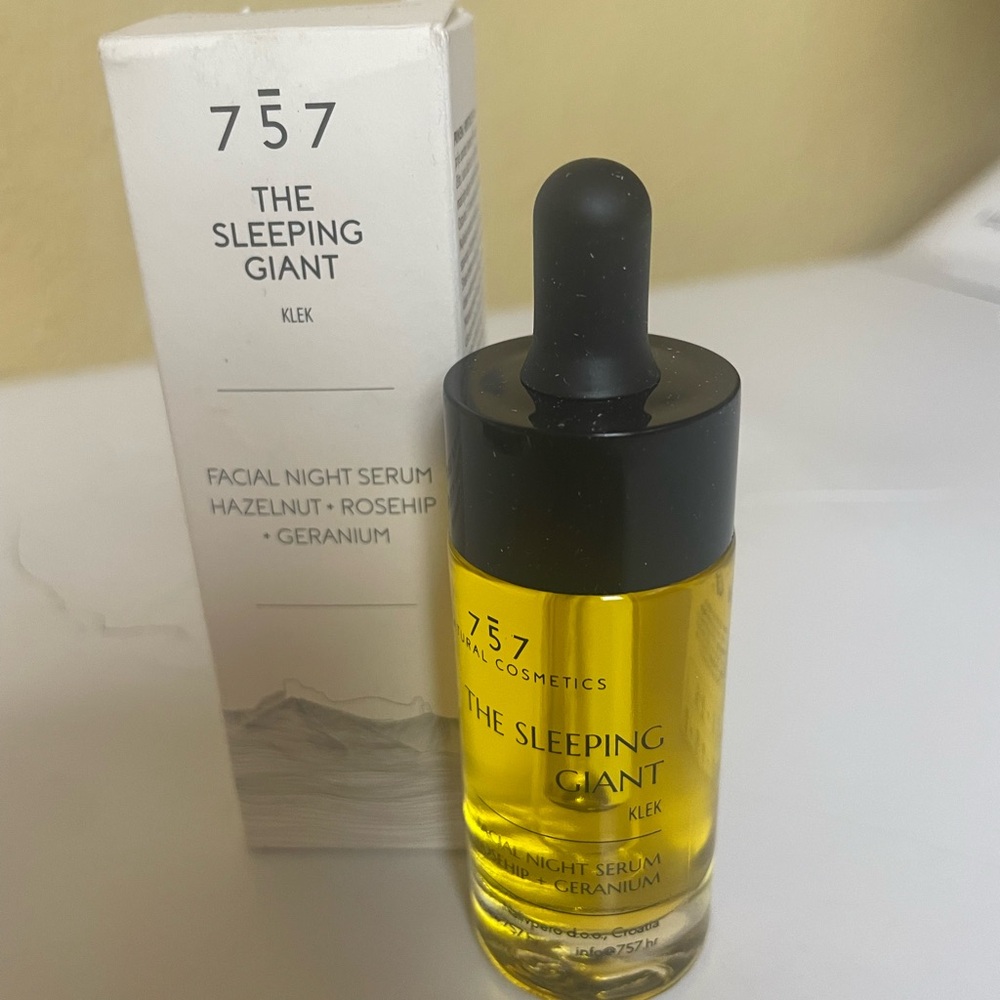 757’s Sleeping Giant Facial Night Serum with Hazelnut, Rosehip, and Geranium